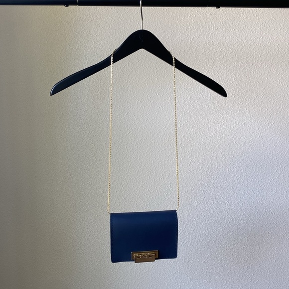 ZAC Zac Posen Mini Eartha Cross Body Chain Bag - Deep Blue - Picture 16 of 16